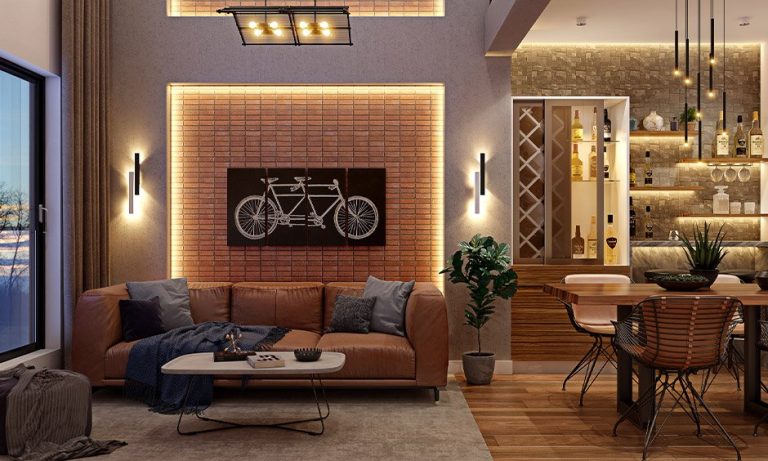 Create a Unique Accent Wall in Your Dining Room with Brick Tiles